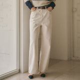 SIJN6062 New Wide Cream Jeans_Cream