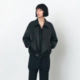 SIOT4187 Minimal Lambskin Blouson Jacket_Black