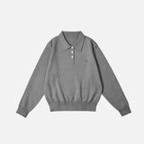 SIKN2136 Classic Collar Knit_Charcoal