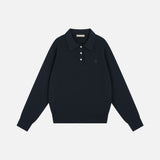 SIKN2136 Classic Collar Knit_Dark navy