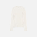 SIKN2177 Hairy Ribbed Knit_Cream