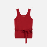 SIKN2179 Strap U-Neck Sleeveless Knit_Red