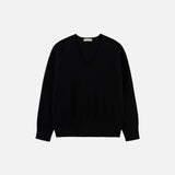 SIKN2181 Balloon V-Neck Loose Fit Knit_Black