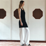 SIKN2190 Sheer Layered Knit Dress_Black