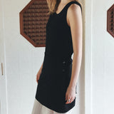 SIKN2190 Sheer Layered Knit Dress_Black