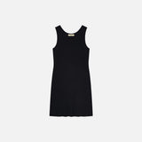 SIKN2190 Sheer Layered Knit Dress_Black