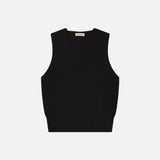 SIKN2191 Linen Blend Sleeveless Knit_Black