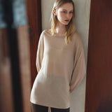 SIKN2194 Loose-Fit Natural Boatneck Knit_Beige