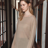 SIKN2194 Loose-Fit Natural Boatneck Knit_Beige