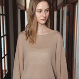SIKN2194 Loose-Fit Natural Boatneck Knit_Beige