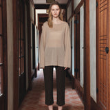 SIKN2194 Loose-Fit Natural Boatneck Knit_Beige