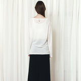 SIKN2194 Loose-Fit Natural Boatneck Knit_Ivory