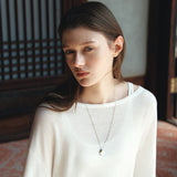 SIKN2194 Loose-Fit Natural Boatneck Knit_Ivory