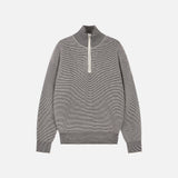SIKN2199 Wool-Blend Striped Zip-Up Knit_Black