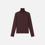 SIKN2205 Soft Slim Turtleneck Knit_Burgundy brown