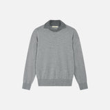 SIKN2207 Wool-Blend Preppy Striped Knit_Melange gray