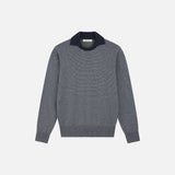 SIKN2207 Wool-Blend Preppy Striped Knit_Navy