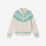 SIKN2216 Indian Jacquard Zip-Up Knit_Cream