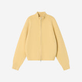 SIKN2217 Wool Blend Zip-Up Knit_Butter yellow