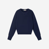 SIKN2218 Timeless Round-Neck Knit_Blue navy
