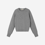 SIKN2218 Timeless Round-Neck Knit_Melange gray