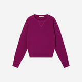 SIKN2218 Timeless Round-Neck Knit_Magenta pink