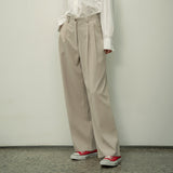 SIPT7052 muse two tuck wide slacks_Beige