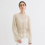 SIKN2149 String sheer Knit_Beige