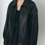 SIOT4187 Minimal Lambskin Blouson Jacket_Black