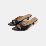 SIAC3078 Carmen Heritage Leather Mule_Black