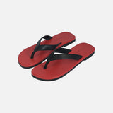 SIAC3105 Real Leather Flip Flops_Red