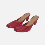 SIAC3119 Ballet Real Leather Mules_Red