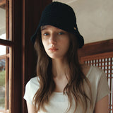 SIAC3129 Openwork Knit Bucket Hat_Black