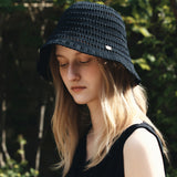 SIAC3129 Openwork Knit Bucket Hat_Black