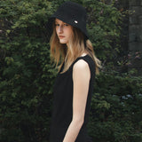 SIAC3129 Openwork Knit Bucket Hat_Black