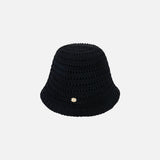 SIAC3129 Openwork Knit Bucket Hat_Black