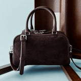 SIAC3144 Mini Puff Suede Bag_Dark brown