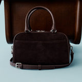 SIAC3144 Mini Puff Suede Bag_Dark brown
