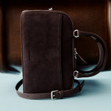SIAC3144 Mini Puff Suede Bag_Dark brown