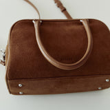 SIAC3144 Mini Puff Suede Bag_Camel