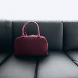 SIAC3144 Mini Puff Suede Bag_Wine