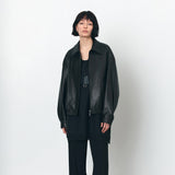 SIOT4187 Minimal Lambskin Blouson Jacket_Black