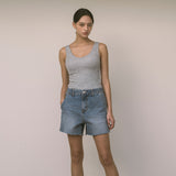 SIJN6073 90s Vintage Denim Shorts_Medium Blue
