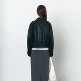 SIOT4186 Smooth Faux Leather Blouson_Black