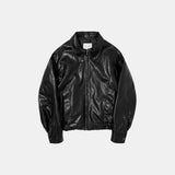 SIOT4075 Leather Bomber Jacket_Black