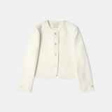 SIOT4100 Classic Tweed Jacket_Ivory
