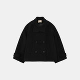 SIOT4169 High Neck Oversized Half Coat_Black
