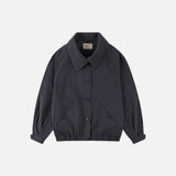 SIOT4182 High Neck Button Blouson_Navy