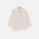 SIOT4184 Belted Half Trench Jacket_Cream