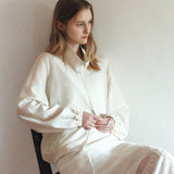 SIOT4198 Sheer Wrinkle Blouson_Cream